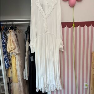 Free People White maxi dress
